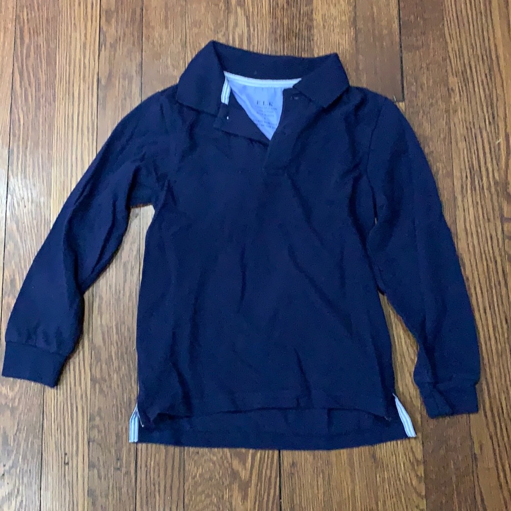 Navy Blue Long Sleeve Polo shirt- Size 6